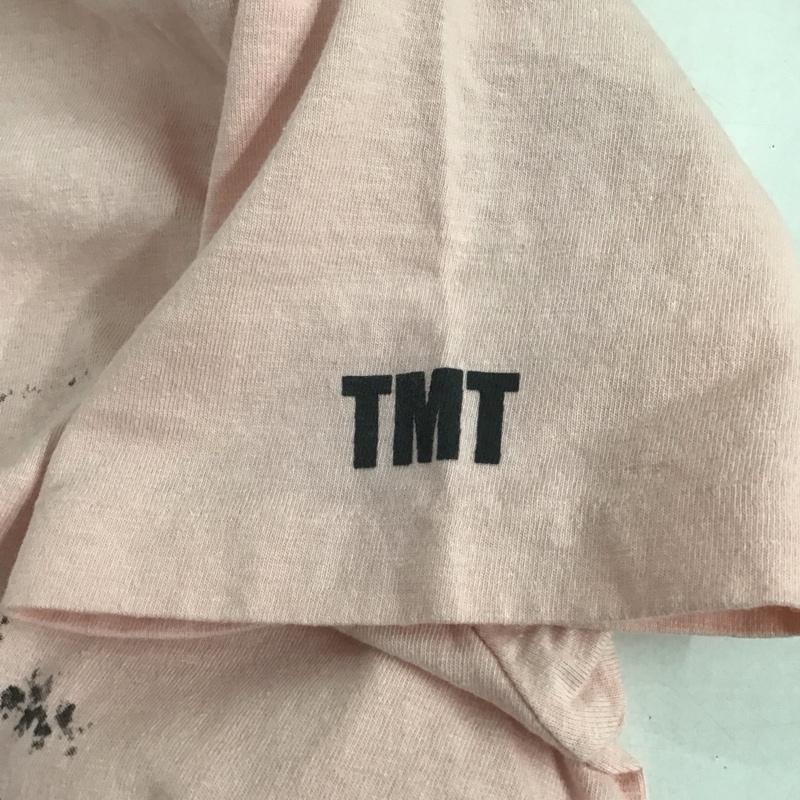 ティーエムティー TMT Tシャツ 半袖 半袖カットソー プリントTシャツ クルーネックカットソー M プリント 桃 / ピンク /  メンズ USED 古着 中古 10125738