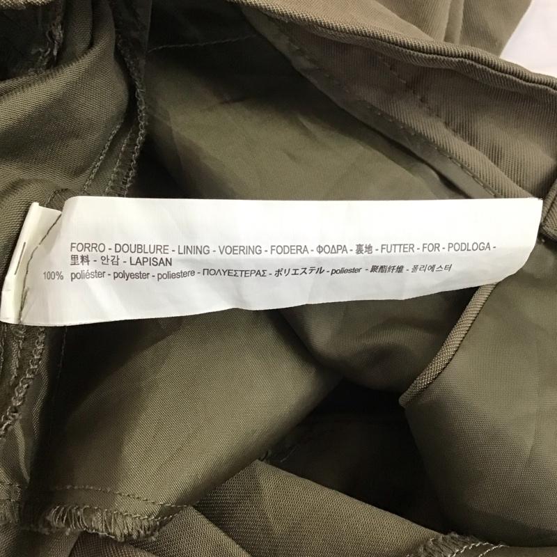 ザラベーシック ZARA BASIC パンツ スラックス 7901 222 505 タックパンツ M 無地 カーキ / カーキ /  レディース USED 古着 中古 10109733