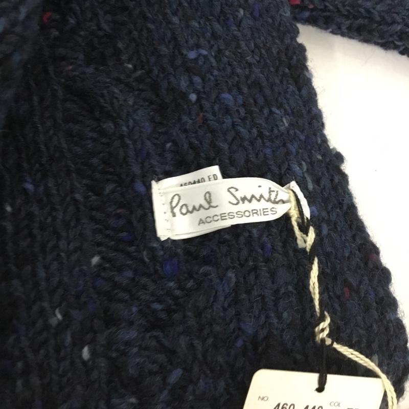 ポールスミス Paul Smith マフラー マフラー 460-440 ウール ケーブル編み 無地 紺 / ネイビー /  メンズ USED 古着 中古 10130779