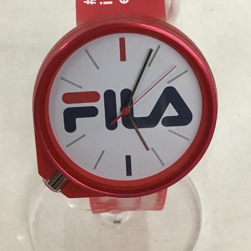 フィラ FILA 腕時計 アナログ（クォーツ式） 38-199 ロゴ、文字 赤 / レッド /  レディース USED 古着 中古 10134117