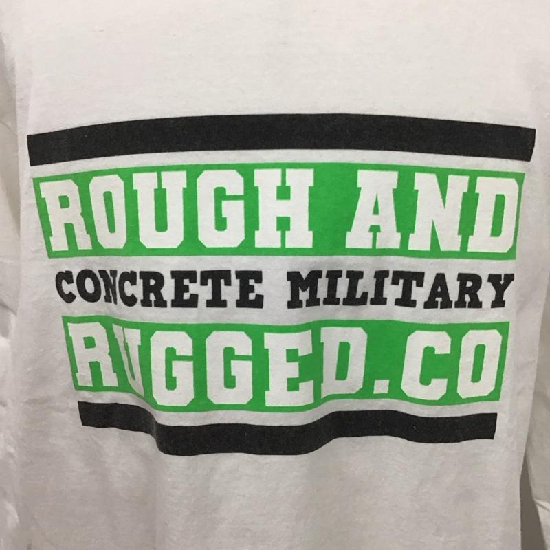 ラフアンドラゲッド ROUGH and RUGGED カットソー 長袖 長袖カットソー プリントカットソー クルーネック XL プリント 白 / ホワイト /  メンズ USED 古着 中古 10126195