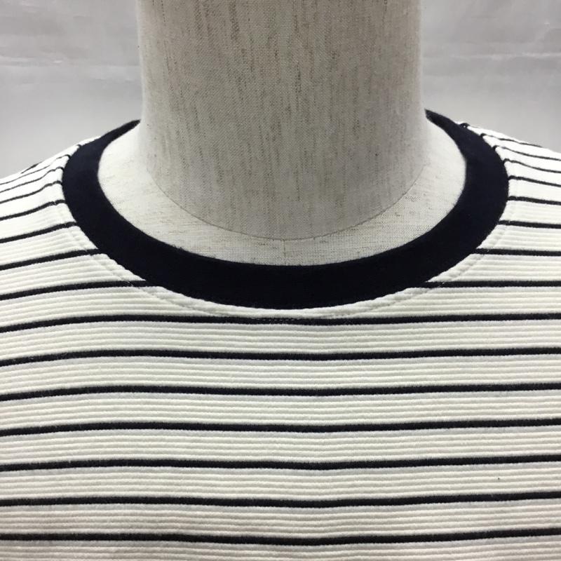 ザラ ZARA カットソー 半袖 半袖カットソー プリントTシャツ クルーネックカットソー XL ボーダー柄 白 / ホワイト / X 紺 / ネイビー /  メンズ USED 古着 中古 10116866