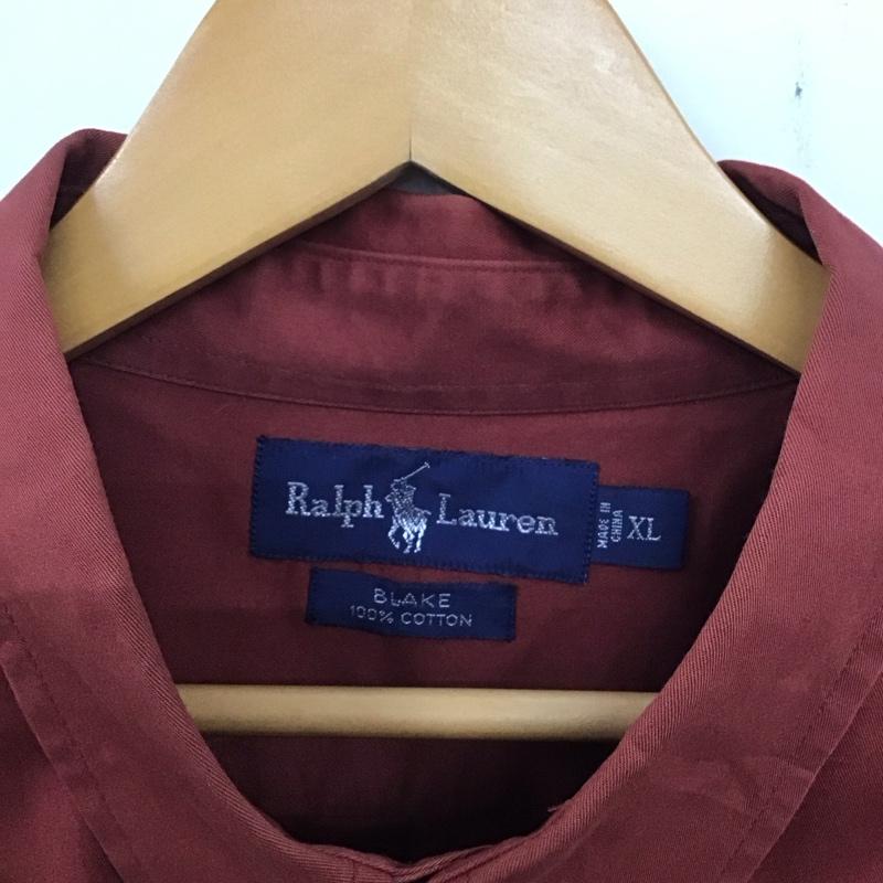 ラルフローレン RALPHLAUREN シャツ、ブラウス 長袖 長袖シャツ 無地シャツ カラーシャツ ボタンダウンシャツ XL 無地 えんじ / ワインレッド /  メンズ USED 古着 中古 10134947