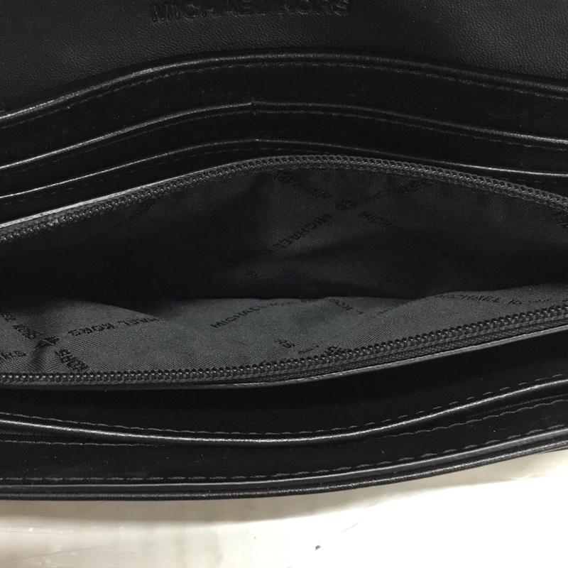 マイケルコース MICHAEL KORS 財布 長財布 35F9GFTE3J ロゴ 総柄 黒 / ブラック / X ベージュ / ベージュ /  レディース USED 古着 中古 10107616