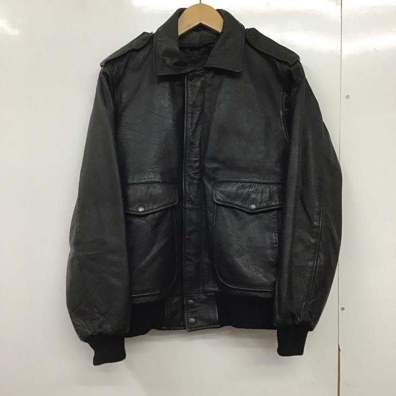 古着 USED ジャケット、上着 レザージャケット 牛革 M 無地 黒 / ブラック /  メンズ USED 古着 中古 10145206