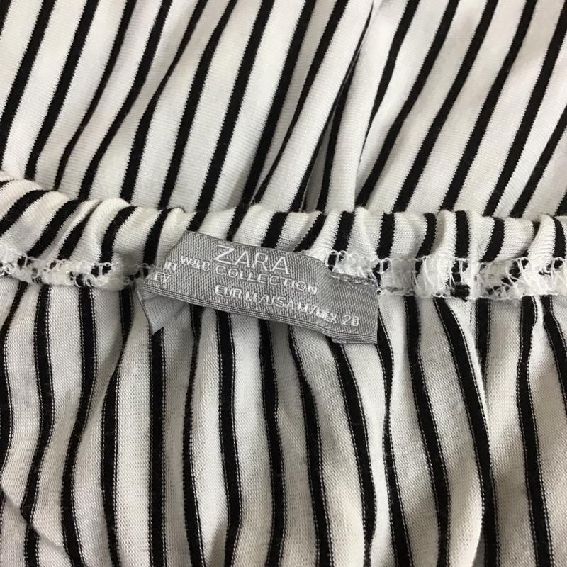 ザラコレクション ZARA COLLECTION ワンピース ロングスカート ノースリーブロングワンピース フレアスカートワンピース ストライプスカート M ストライプ 白 / ホワイト / X 黒 / ブラック /  レディース USED 古着 中古 10113708