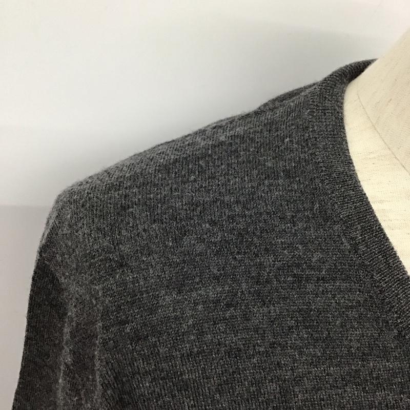 ポロラルフローレン POLO RALPH LAUREN ニット、セーター 長袖 Vネック M 無地 チャコールグレー / チャコールグレー /  メンズ USED 古着 中古 10128309