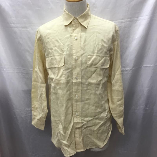 ラルフローレンスポーツ RALPHLAURENSPORT シャツ、ブラウス 長袖 長袖シャツ カラーシャツ ポケットシャツ 長袖カットソー 無地シャツ 無地 黄 / イエロー /  メンズ USED 古着 中古 10114575