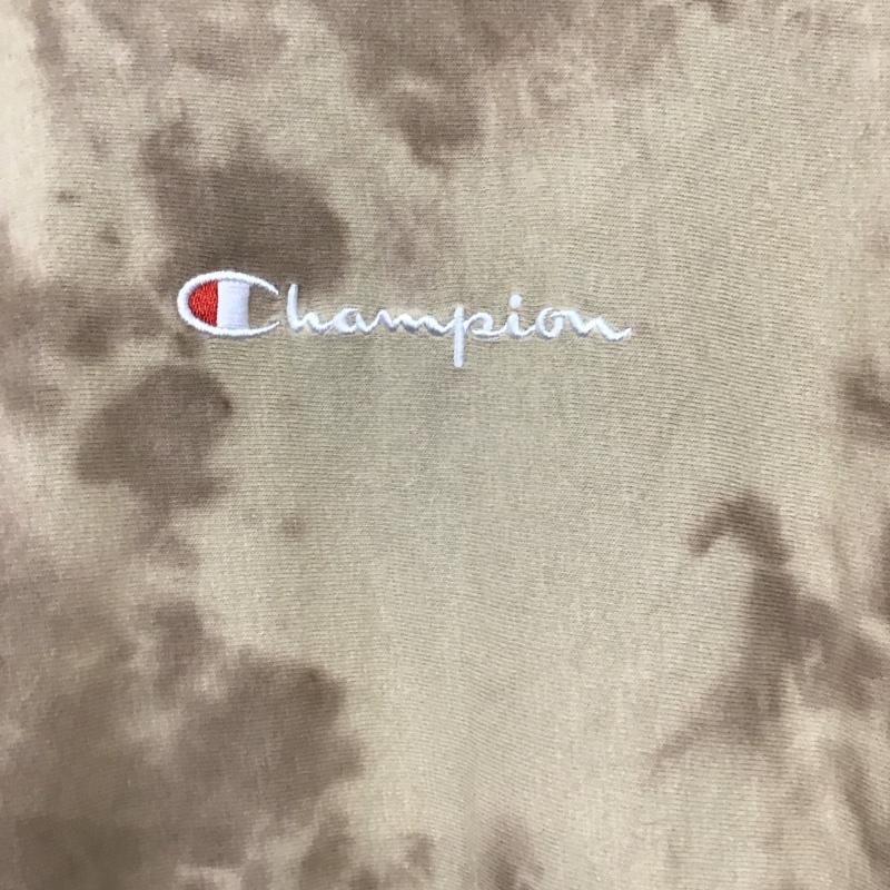チャンピオン Champion Tシャツ 長袖 C3-S415 タイダイ ロンT M ロゴ、文字 ベージュ / ベージュ /  メンズ USED 古着 中古 10145213
