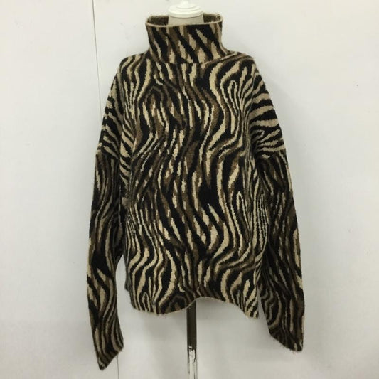 ザラ ZARA ニット、セーター 長袖 長袖ニットカットソー ニット セーター タートルネックニット L ヒョウ柄・レオパード柄 マルチカラー / マルチカラー /  レディース USED 古着 中古 10110084