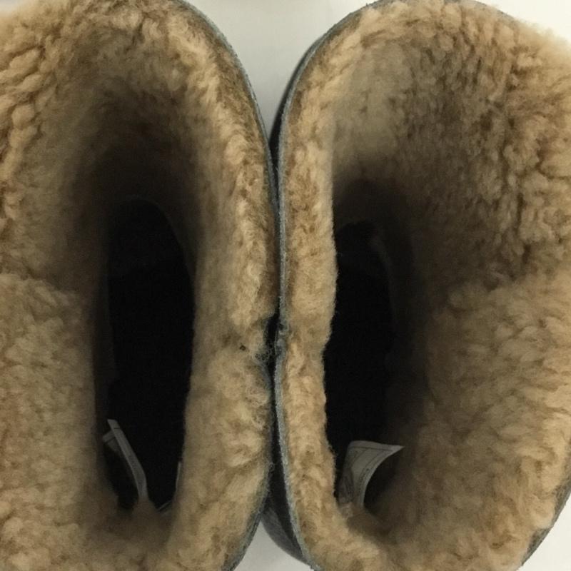 アグ UGG ブーツ ショートブーツ 1003856 AMORET ヒール 裏ボア 23cm 23.0cm ロゴ、文字 黒 / ブラック /  レディース USED 古着 中古 10142179