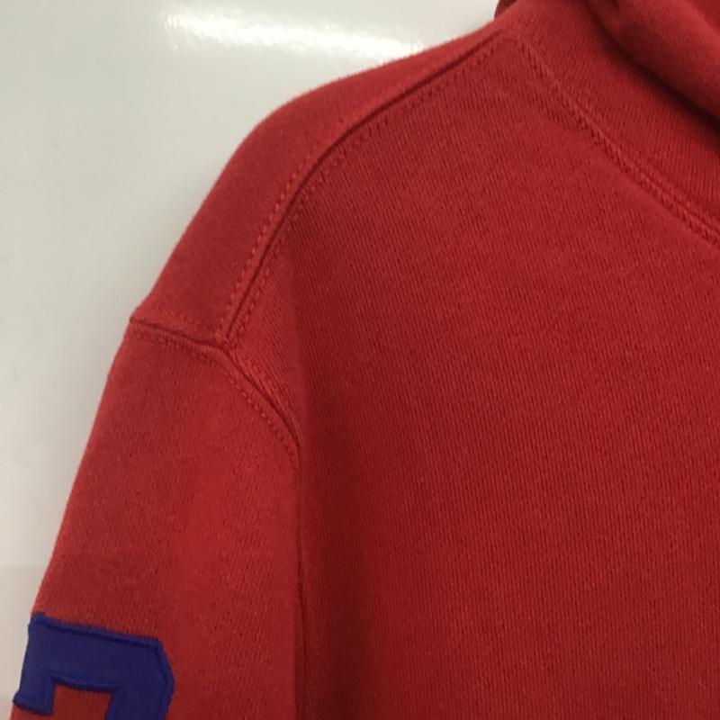 ポロバイラルフローレン Polo by RALPH LAUREN パーカー 長袖 長袖パーカー プルオーバーパーカー スウェット LL ロゴ、文字 赤 / レッド /  メンズ USED 古着 中古 10144485