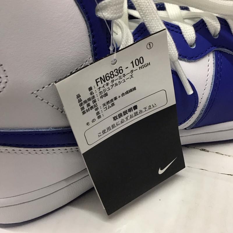 ナイキ NIKE スニーカー スニーカー FN6836-100 TERMINATOR HIGH 28cm 28.0cm ロゴ、文字 白 / ホワイト / X 青 / ブルー /  メンズ USED 古着 中古 10117344