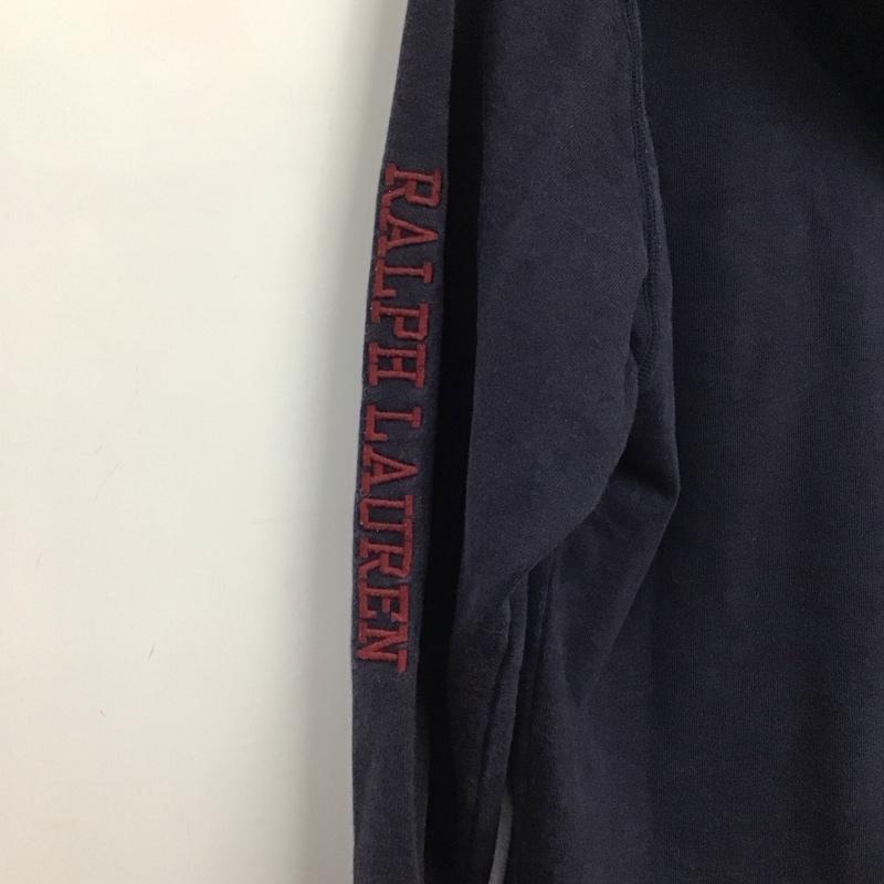 ポロバイラルフローレン Polo by RALPH LAUREN パーカー 長袖 ジップアップパーカー 長袖パーカー カジュアルジャケット 160cm ロゴ、文字 紺 / ネイビー /  ボーイズ USED 古着 中古 10132662
