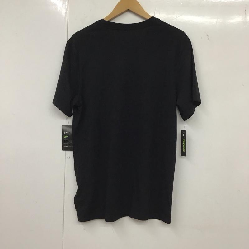 ナイキ NIKE Tシャツ 半袖 BQ1854-010 スウッシュ DRI-FIT スポーツウェア L ロゴ、文字 黒 / ブラック /  メンズ USED 古着 中古 10135616