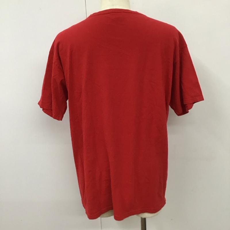 ゲス Guess Tシャツ 半袖 クルーネック ロゴ、文字 赤 / レッド /  メンズ USED 古着 中古 10116518