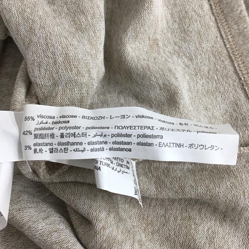 ザラ ZARA ニット、セーター 長袖 5039 926 720 パフスリーブ パール風 L 無地 ベージュ / ベージュ /  レディース USED 古着 中古 10143804