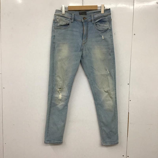 ザラメン ZARA MAN パンツ デニム、ジーンズ デニムパンツ スリムパンツ カジュアルパンツ ストレッチパンツ 42インチ ダメージ加工 インディゴ / インディゴ /  メンズ USED 古着 中古 10136646