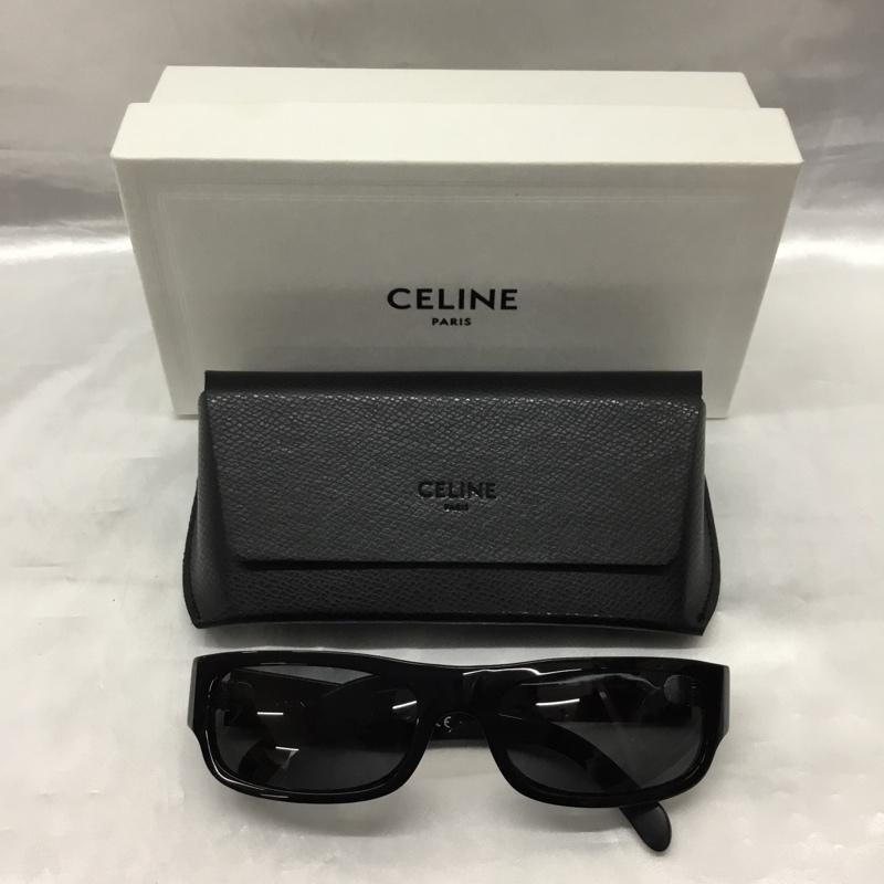 セリーヌ CELINE めがね・サングラス サングラス CL400871 ケース付き ロゴ、文字 黒 / ブラック /  レディース USED 古着 中古 10117591