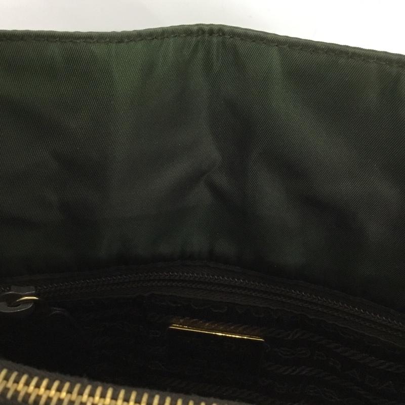 プラダ PRADA トートバッグ トートバッグ チェーンベルト ロゴ、文字 カーキ / カーキ / X 金 / ゴールド /  レディース USED 古着 中古 10150238