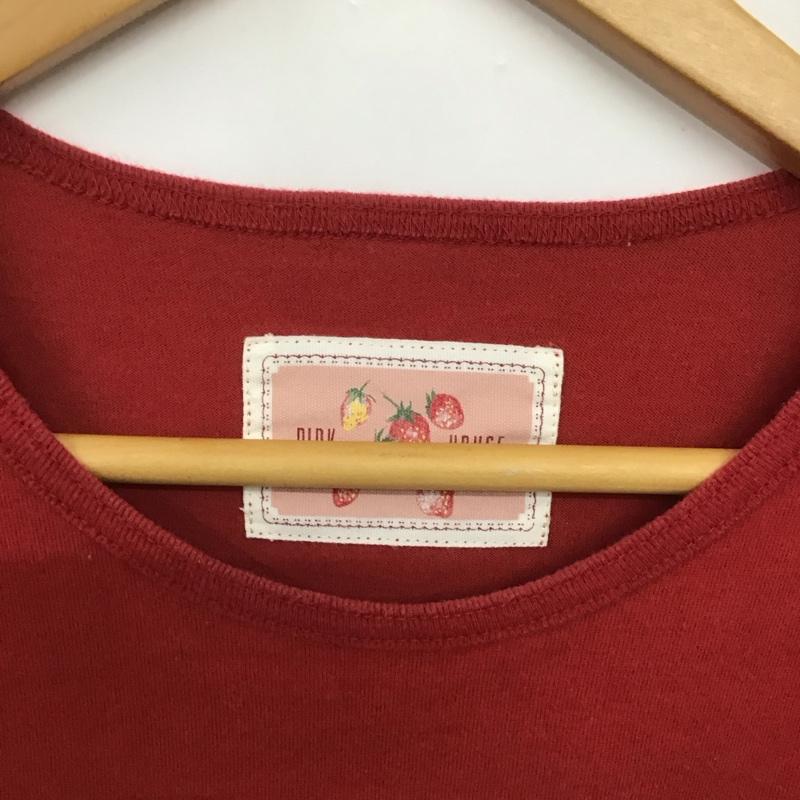 ピンクハウス PINK HOUSE カットソー 半袖 L ロゴ、文字 赤 / レッド /  レディース USED 古着 中古 10143374