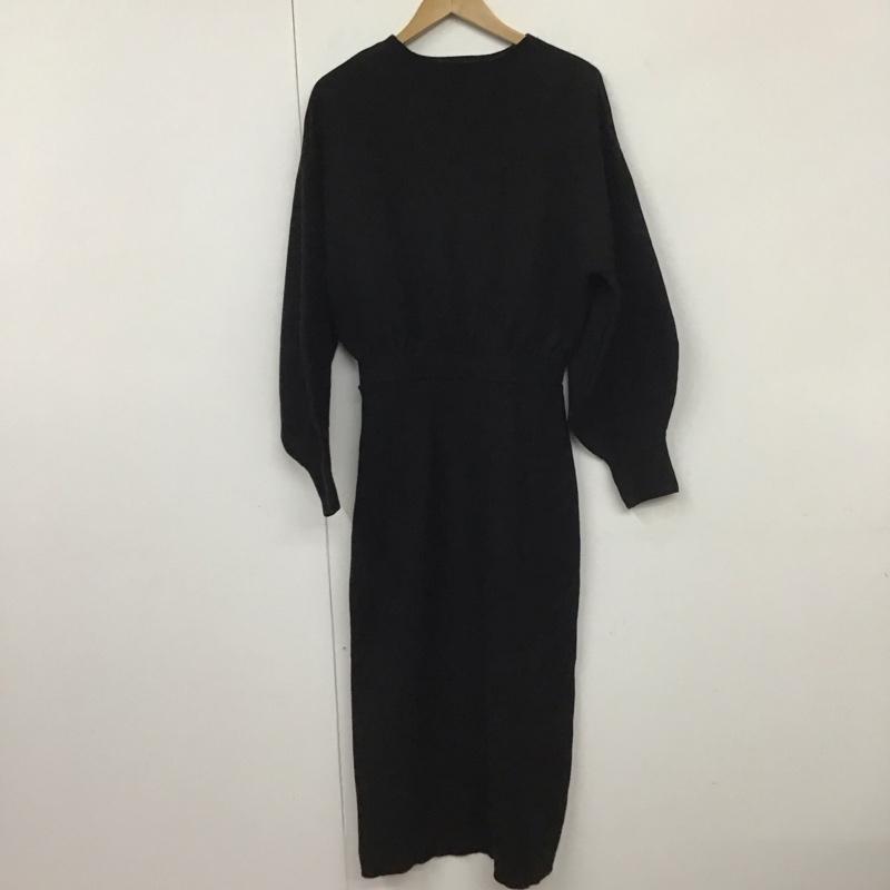 アズールバイマウジー AZUL BY MOUSSY ワンピース ロングスカート 250EAB73-022H BOTTLE NECK BLOUSING OP M 無地 黒 / ブラック /  レディース USED 古着 中古 10130544