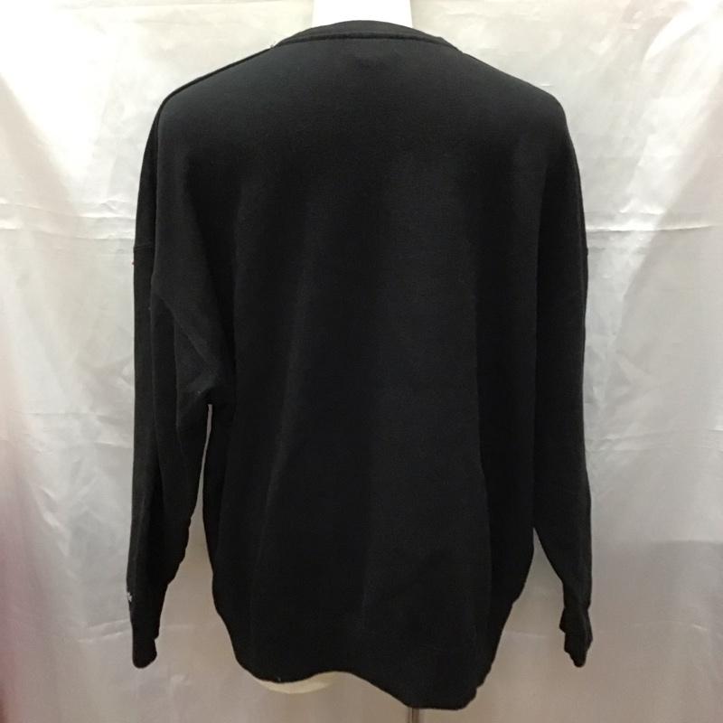 ヘッドグーニー HEADGOONIE トレーナー 長袖 長袖トレーナー スウェット クルーネック リブスウェットカットソー L プリント 黒 / ブラック /  メンズ USED 古着 中古 10113172
