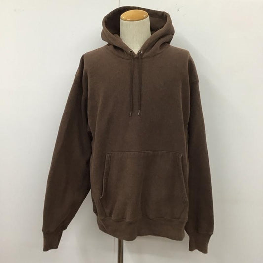 チャンピオン Champion パーカー 長袖 長袖パーカー フード付きパーカー プリントスウェット トレーナー 無地 茶 / ブラウン /  メンズ USED 古着 中古 10110393