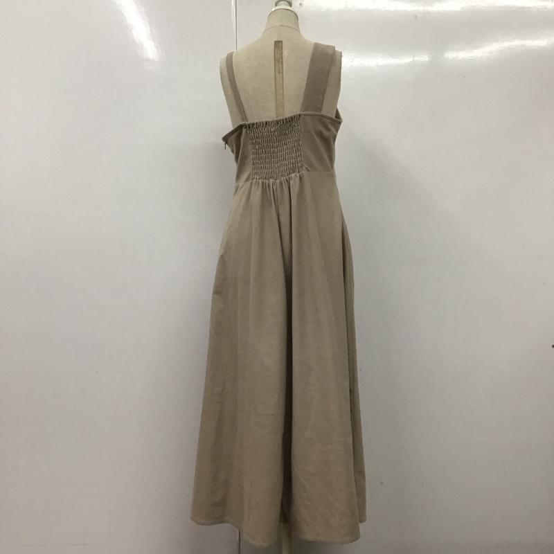 ダブルクローゼット w closet ワンピース ロングスカート ノースリーブロングワンピース フレアスカートワンピース 無地 ベージュ / ベージュ /  レディース USED 古着 中古 10119048