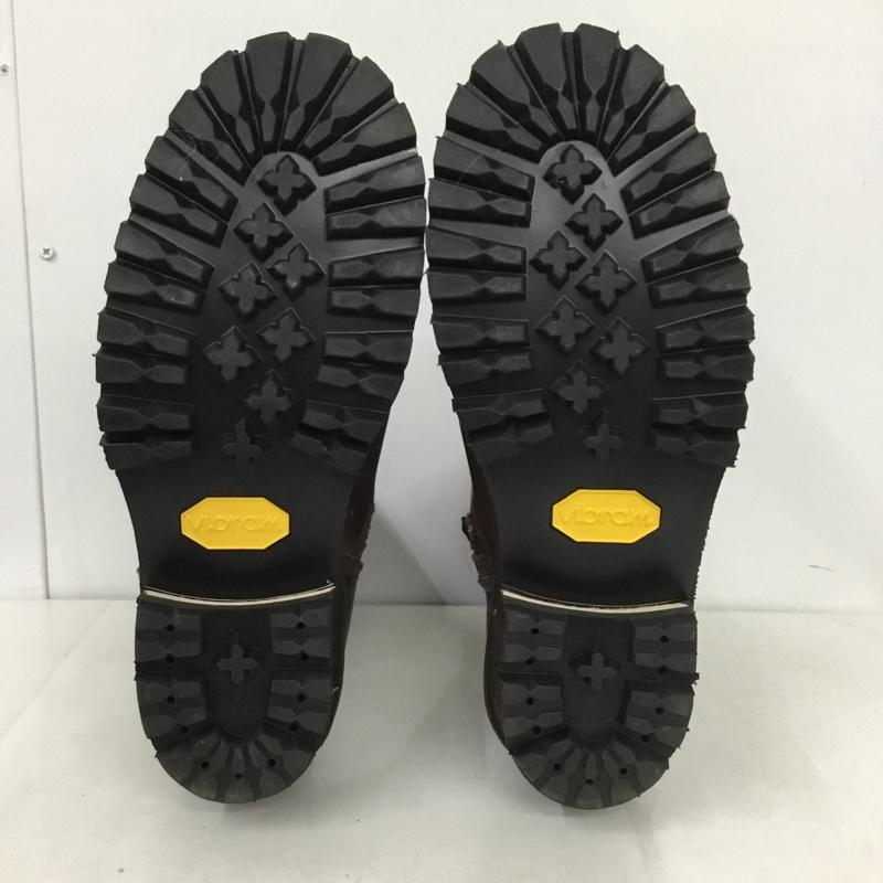 スローウェアライオン SLOW Wear Lion ブーツ エンジニアブーツ OB-859SH ファスナー レザー 9E 無地 茶 / ブラウン /  メンズ USED 古着 中古 10141941