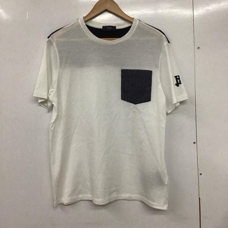 ヘルノ HERNO Tシャツ 半袖 半袖カットソー 無地Tシャツ クルーネックカットソー 46 無地 白 / ホワイト /  メンズ USED 古着 中古 10132172