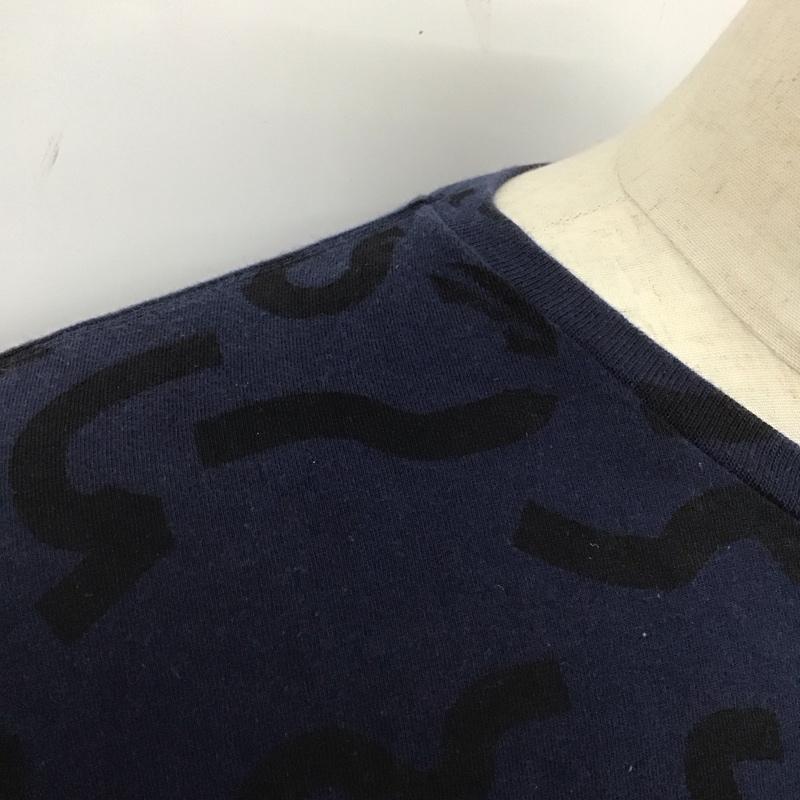 ステューシー STUSSY Tシャツ 半袖 半袖カットソー プリントTシャツ クルーネックカットソー L プリント 紺 / ネイビー /  メンズ USED 古着 中古 10125747