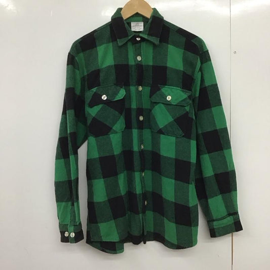 ロスコ ROTHCO シャツ、ブラウス 長袖 長袖シャツ チェックシャツ カラーシャツ 厚手 M チェック 黒 / ブラック / X 緑 / グリーン /  メンズ USED 古着 中古 10148229