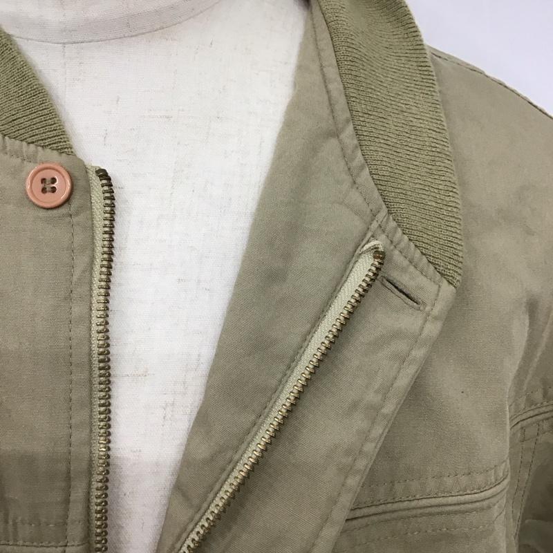 古着 USED ジャケット、上着 ジャケット、ブレザー ジップアップジャケット ノーカラージャケット アウター L 無地 ベージュ / ベージュ /  メンズ USED 古着 中古 10123951
