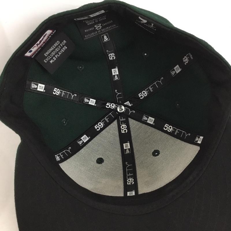 ニューエラ NEW ERA 帽子 キャップ OAKLAND ATHLETICS 59FIFTY 57.7cm ロゴ、文字 緑 / グリーン /  メンズ USED 古着 中古 10125180