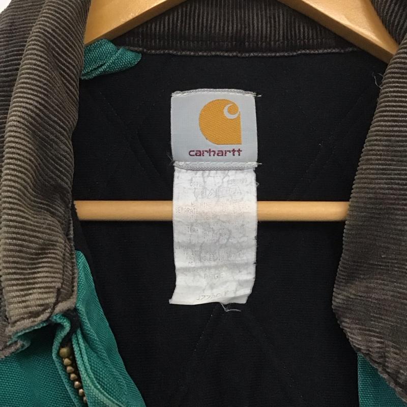 カーハート Carhartt ジャケット、上着 ジャンパー、ブルゾン ジップアップジャケット アウター 古着 ロゴ、文字 緑 / グリーン /  メンズ USED 古着 中古 10139053