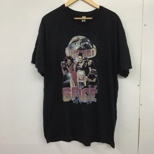 ギルダン GILDAN Tシャツ 半袖 半袖カットソー プリントTシャツ クルーネックカットソー 古着 スパイスガールズ XL プリント 黒 / ブラック /  メンズ USED 古着 中古 10140656