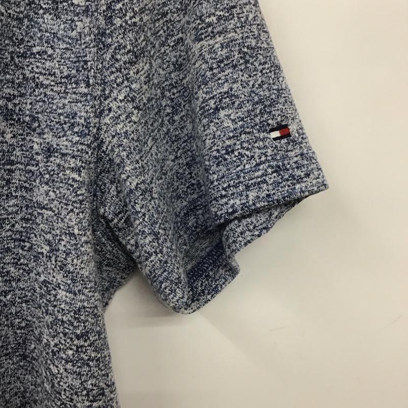 トミーヒルフィガー TOMMY HILFIGER ポロシャツ 半袖 半袖ポロシャツ 半袖カットソー カラーシャツ L 無地 青 / ブルー /  メンズ USED 古着 中古 10129068