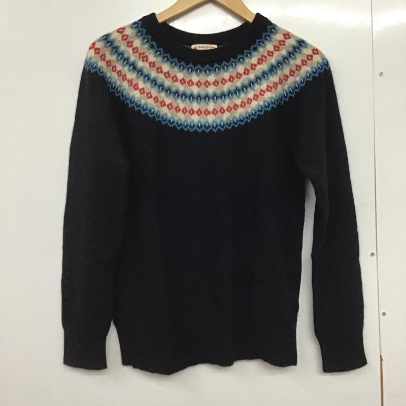 ブルックスブラザーズ BROOKS BROTHERS ニット、セーター 長袖 長袖ニットカットソー クルーネック セーター M プリント マルチカラー / マルチカラー /  レディース USED 古着 中古 10145081