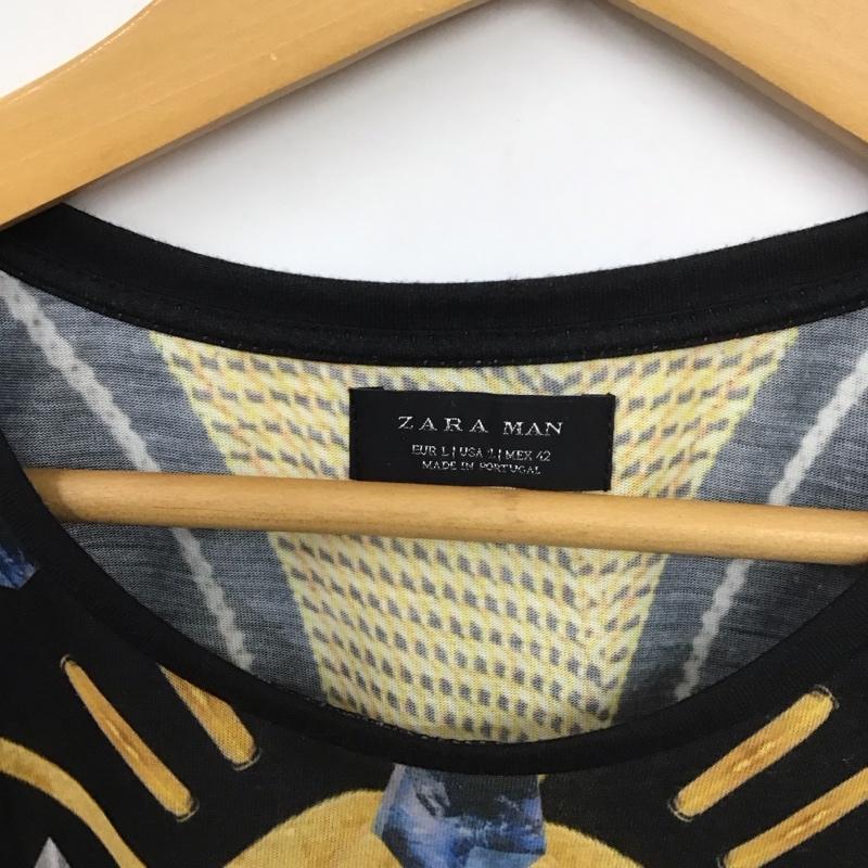 ザラメン ZARA MAN Tシャツ 半袖 半袖カットソー プリントTシャツ クルーネックカットソー L プリント マルチカラー / マルチカラー /  メンズ USED 古着 中古 10131131