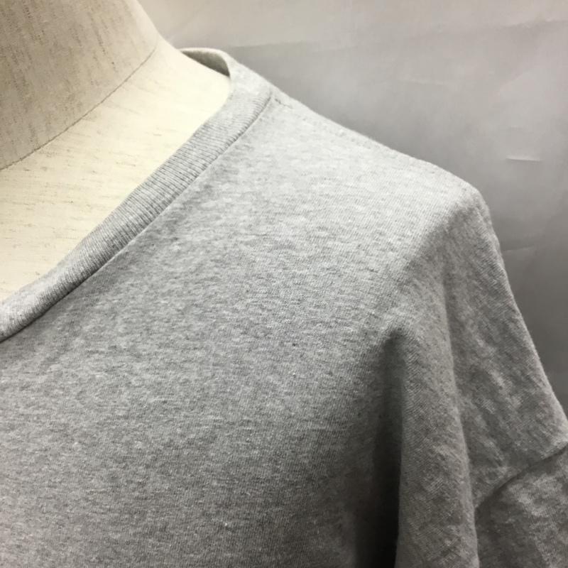 アディダス adidas Tシャツ 半袖 半袖カットソー プリントTシャツ クルーネックカットソー 古着 L ロゴ、文字 灰 / グレー /  メンズ USED 古着 中古 10115766