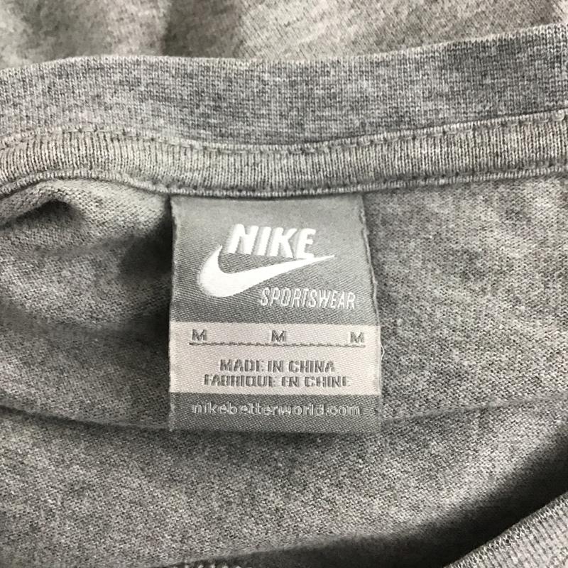 ナイキ NIKE カットソー 長袖 長袖カットソー クルーネックカットソー プリントTシャツ ロングスリーブカットソー M プリント 灰 / グレー /  メンズ USED 古着 中古 10111109