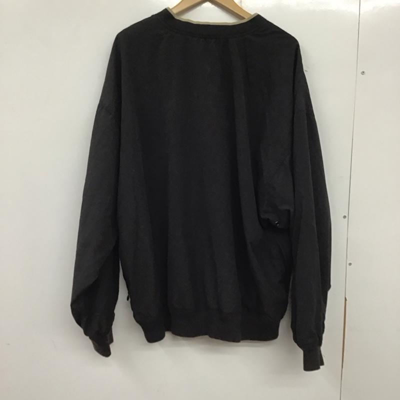 古着 USED ジャケット、上着 ジャケット、ブレザー 長袖ジャケット プルオーバージャケット Vネック 古着 XXL ロゴ、文字 黒 / ブラック /  メンズ USED 古着 中古 10137087