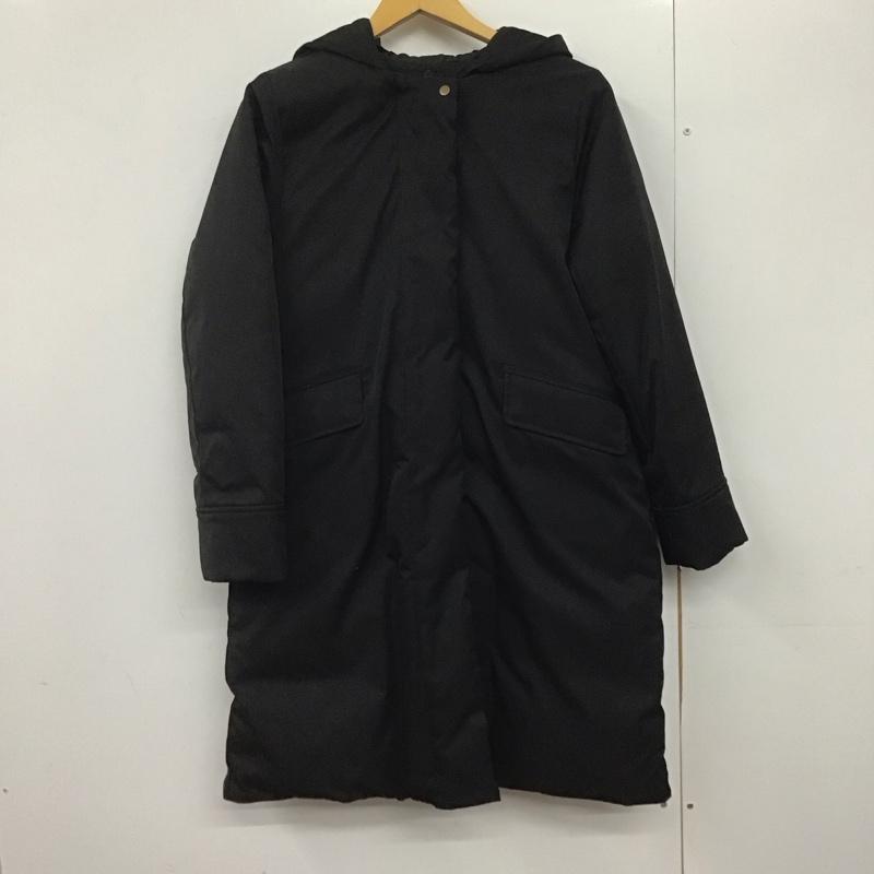 ナチュラルビューティーベーシック NATURAL BEAUTY BASIC コート ダウンコート 017-7252101 ロングダウンジャケット フェザー L 無地 黒 / ブラック /  レディース USED 古着 中古 10146594