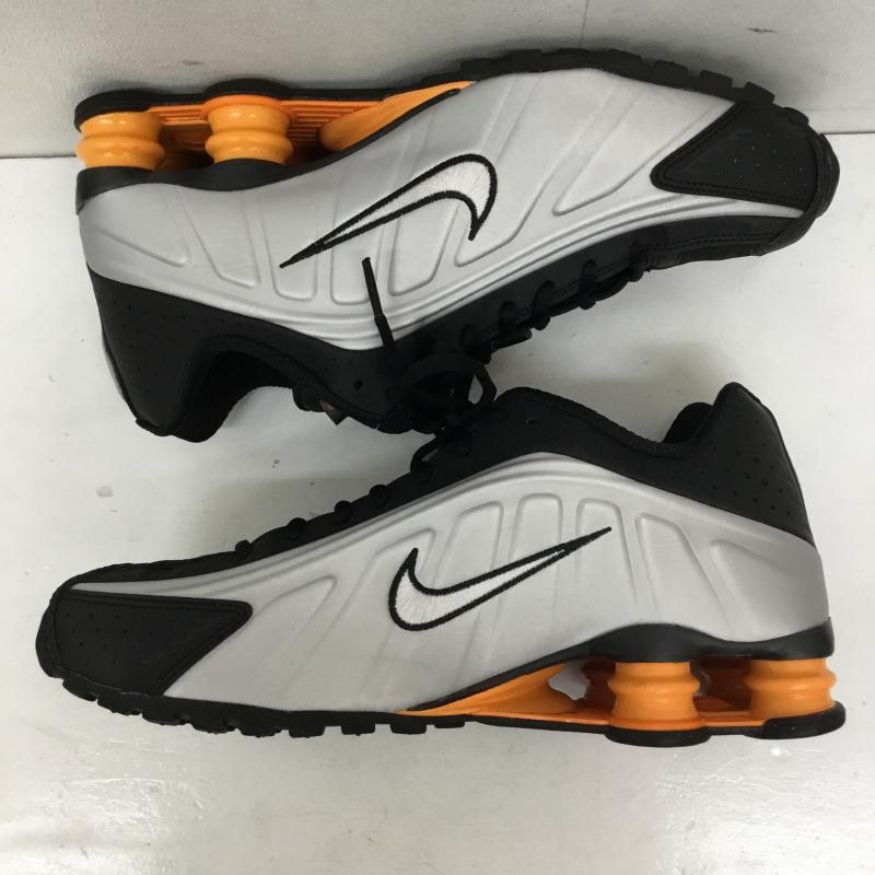 ナイキ NIKE スニーカー スニーカー HQ1988-003 SHOX R4 BLACK/VAST GREY-BRIGHT MANDARIN 27.0cm ロゴ、文字 黒 / ブラック / X 灰 / グレー / X 橙 / オレンジ /  メンズ USED 古着 中古 10141693