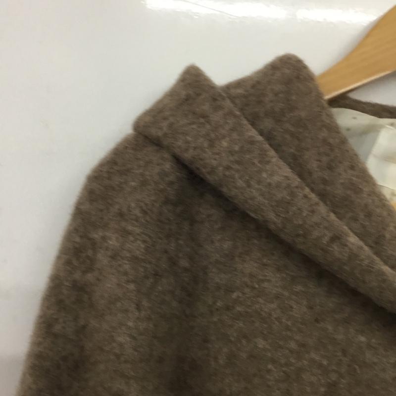 エヘカソポ ehka sopo コート コート一般 1301499 フード付き M 無地 茶 / ブラウン /  レディース USED 古着 中古 10144637
