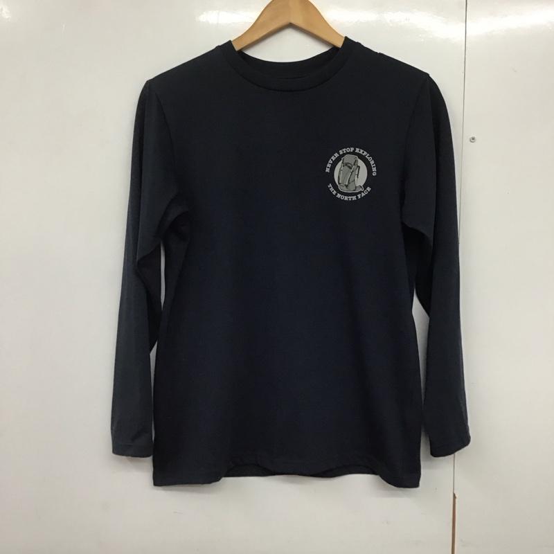 ザノースフェイス THE NORTH FACE カットソー 長袖 nt32385 長袖ロングスリーブギアパッチティー プリントTシャツ ロゴ、文字 紺 / ネイビー /  メンズ USED 古着 中古 10143674