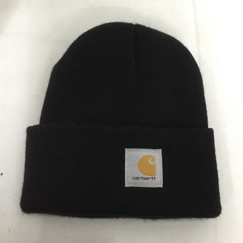 カーハート Carhartt 帽子 ニット帽 A18 BLK ACRYLIC WATCH HAT ロゴ、文字 黒 / ブラック /  メンズ USED 古着 中古 10131949