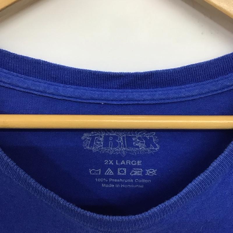 古着 USED Tシャツ 半袖 XXL プリント X ロゴ、文字 青 / ブルー /  メンズ USED 古着 中古 10134610