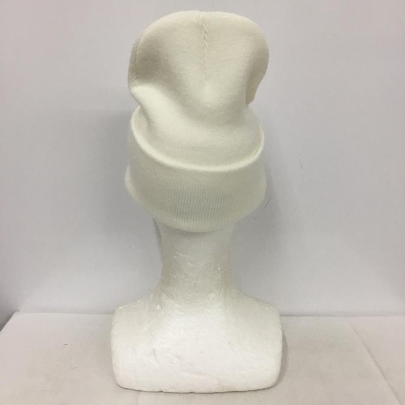 エム M 帽子 ニット帽 ロゴ、文字 白 / ホワイト /  メンズ USED 古着 中古 10138028